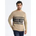 LOIS Jeans Lois Jeanstil mænd. 176742829 Mauro Romeo brun trøje (S), Casual, Bomuld, Akryl
