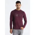 LOIS Jeans Lois Jeanstil mænd. 158363494 Hugo Teo T-shirt rødbrun (M), Casual, Bomuld, Lange ærmer