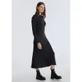 LOIS Jeans Lois Jeanstil kvinder. 448632871 Kjole Caroli Prisca sort (XL), Casual, Bomuld, Lange ærmer