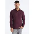 LOIS Jeans Lois Jeanstil mænd. 130333830 Rødbrun poloshirt med vand (XXL), Casual, Bomuld, Lange ærmer