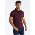 LOIS Jeans Lois Jeanstil mænd. 130584000 Filipo Classic rødbrun poloshirt (M), Casual, Bomuld, Korte ærmer