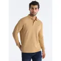 LOIS Jeans Lois Jeanstil mænd. 130333830 Polo vand brun (XXL), Casual, Bomuld, Lange ærmer