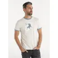 LOIS Jeans Lois Jeanstil mænd. 158443492 Michel Canary beige T-shirt (XXL), Casual, Bomuld, Korte ærmer