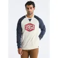 LOIS Jeans Lois Jeanstil mænd. 166173474 William Abbys sweatshirt off-white (S), Hvid, Casual, Bomuld
