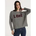 LOIS Jeans Lois Jeanstil kvinder. 453282883 Ines Nash-jumper grå (L), Casual, Akryl
