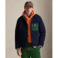 Ralph Lauren Polo Ralph Laurentil mænd. 710980869001 Fleecejakke med navy-logo (L), Casual, Genanvendt polister, Bæredygtig, Blå