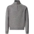 Hackett Londontil mænd. HM7000078 Grå Hzip uldpullover (L), Casual, Bomuld
