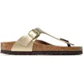 Birkenstock Birkenstocktil kvinder. 1016109 Gizeh Birko-Flor Smalle Sandaler med smal pasform guld (36), Guldfarvet, Fast, Ingen, Casual