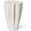 Ferm Living Vase DEDALI 25,5 cm, hvid, stentøj, fast LIVING