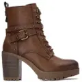 Refresh Refreshtil kvinder. 17291601-CAMEL Ankelstøvler 172916 brun (36), 5-8 cm, Lynlås, Casual