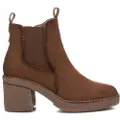 Refresh Refreshtil kvinder. 17099002-CAMEL Ankelstøvler 170990 brun (40), 5-8 cm, Lynlås, Casual
