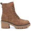 Refresh Refreshtil kvinder. 17122301-CAMEL Ankelstøvler 171223 brun -Hælhøjde: 6cm (37), 5-8 cm, Blonder, Lynlås, Casual, Kunstlæder