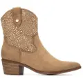 Xti Xtitil kvinder. 14430903-BEIGE Ankelstøvler 144309 brun (36), 3-5 cm, Lynlås, Casual
