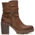 Refresh Refreshtil kvinder. 17291701-CAMEL Ankelstøvler 172917 brun (39), 5-8 cm, Lynlås, Casual