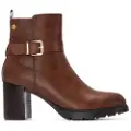Xti Xtitil kvinder. 14430002-CAMEL Ankelstøvler 144300 brun (38), 5-8 cm, Lynlås, Casual