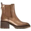 Xti Xtitil kvinder. 14427702-BEIGE Ankelstøvler 144277 brun (38), 3-5 cm, Lynlås