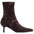 Xti Xtitil kvinder. 14470201-LEOPARDO Ankelstøvler 144702 brun (39), 3-5 cm, Lynlås, Casual, Dyreprint
