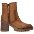 Refresh Refreshtil kvinder. 17297001-CAMEL Ankelstøvler 172970 brun (36), 5-8 cm, Lynlås, Casual