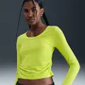 Nike Maskinstrikket Nike Sportswear Chill-trøje med lange ærmer til kvinder - grøn