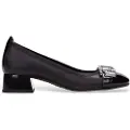 Hispanitas Hispanitastil kvinder. HI243670 Sorte casual loafers i læder (37), Fast, Ingen