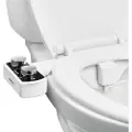 Vevor Bidettilbehør til toilet, ikke-elektrisk bidetsædetilbehør - dobbelte udtrækkelige dyser, justerbart vandtryk, let installeret koldtvandssprøjte til bagvasket kvindelig håndvask, hvid