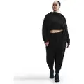 Nike Sportswear Club Tech Fleece-joggers med mellemhøj talje til kvinder (plus size) - sort