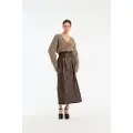 ROTATE Rotatetil kvinder. 1146062910 Brun Dax-nederdel (36), Casual, Bæredygtig, Genbrugsbomuld