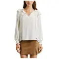 Pepe Jeans Pepe Jeanstil kvinder. PL3051286 Bluse Miriam hvid (M), Casual, Polyester, Lange ærmer