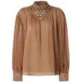 Pepe Jeans Pepe Jeanstil kvinder. PL3051291 Bluse Mona brun (L), Casual, Viscose, Lange ærmer