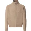 Hackett Londontil mænd. HM7000077 Lambswool Fzip beige jakke (M), Casual, Bomuld, Klassisk