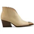 Hispanitas Hispanitastil kvinder. HI243596 Cowboy ankelstøvler i læder, beige (38), 5-8 cm, Lynlås, Casual