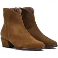 Wonders Wonderstil kvinder. D-2001 Fei ankelstøvler i brunt læder (38), 1-3 cm, Ruskind, Lynlås, Casual