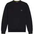 Fred perry Fred Perrytil mænd. K9601 Klassisk marineblå trøje (S), Casual, Bomuld