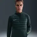 Nike Academy Winter Warrior Therma-FIT-fodboldtrøje med 1/2 lynlås til mænd - grøn