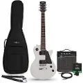 Gear4Music New Jersey Electric Guitar White 10W Guitar Amp & Accessory Pack