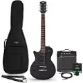 Gear4Music New Jersey Venstrehånds Elektrisk Guitar + Komplet Pakke Black