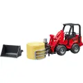 BRUDER Schäffer Compact loader 2630 with bale gripper and 1 bale toy