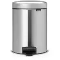 Brabantia Pedalspand NEWICON 5 l, fingeraftrykbestandig, mat stål, Brabantia