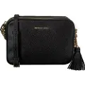 Michael Kors Michael Korstil kvinder. 32F7GGNM8L Ginny skuldertaske i læder, sort (OSFA), Casual