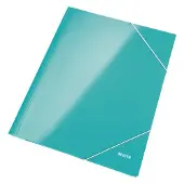 Leitz 3-klap elastikmappe WOW A4 Isblå - (10 stk.)