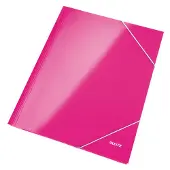 Leitz 3-klap elastikmappe WOW A4 Pink - (10 stk.)