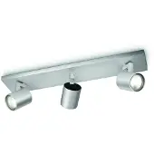 Philips myLiving Runner lofts-/vægspot, 3x, Skinnebelysningsspot, GU10, 3 pære(r ), LED, 220-240 V, Aluminium