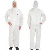 3M 4515, Hvid, 3XL, Voksen, Unisex, Lynlås, Front