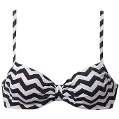 LASCANA Bikinioverdel 'Grace' sort / hvid