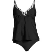 LASCANA Tankini grå / sort / hvid