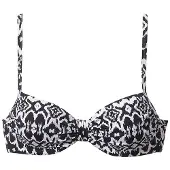 LASCANA Bikinioverdel 'Grace' sort / hvid
