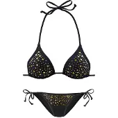 Jette Bikini guld / sort