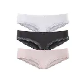 LASCANA Slip antracit / rosé / hvid