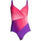 LASCANA Badedragt bær / mørkelilla / lys pink / mørk pink