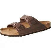 Birkenstock Birkenstocktil mænd. 52531 Sandaler Arizona Natural Leather Oiled (Regular pasform) (47), Læder, Brun, Fast, Ingen, Casual